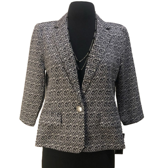 NYCC Jackets & Blazers - NYCC New York Clothing Co Stretchy Lightweight 3/4 Sleeve Blazer Jacket Size S